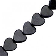 Natural stone bead Heart 10mm glitter Midnight blue